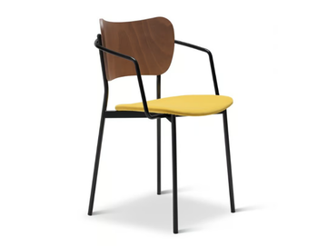 RAMI METAL 341-M - Stackable steel chair with armrests by Origins 1971 - view 2